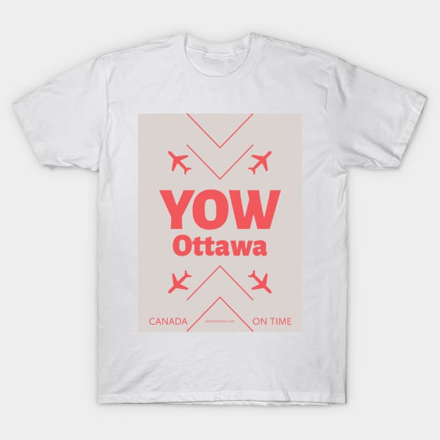 YOW aviation code 4102021 T-Shirt by Woohoo